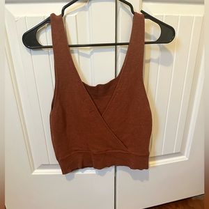 Women’s, rust colored sweater tank